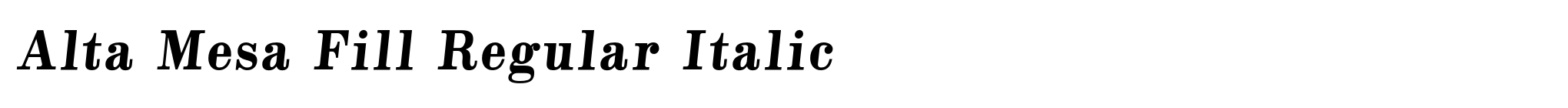 Alta Mesa Fill Regular Italic image